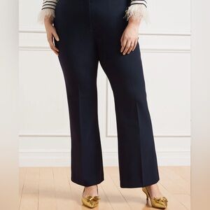 Women Talbots Classic Hollywood style Black Wide-Leg Pants size 10